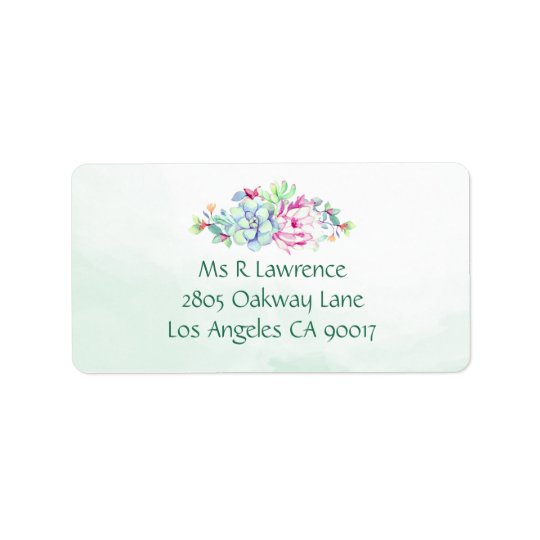 Watercolor Cactus Flower Address Labels
