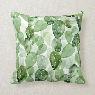 Watercolor Cactus Indoor/Outdoor Throw Pillows