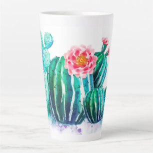 watercolor Cactus Latte Mug