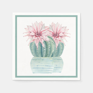 Watercolor Cactus Napkin