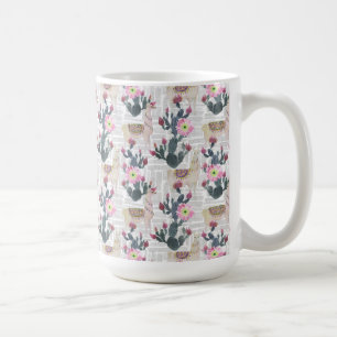 Watercolor Cactus Pattern Coffee Mug