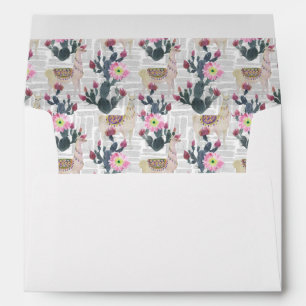 Watercolor Cactus Pattern Envelope