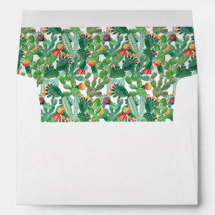 Watercolor Cactus Pattern Envelope