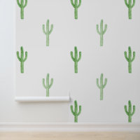 Watercolor Cactus Pattern