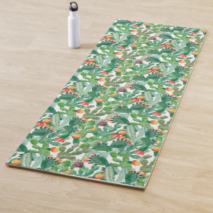 Watercolor Cactus Pattern Yoga Mat
