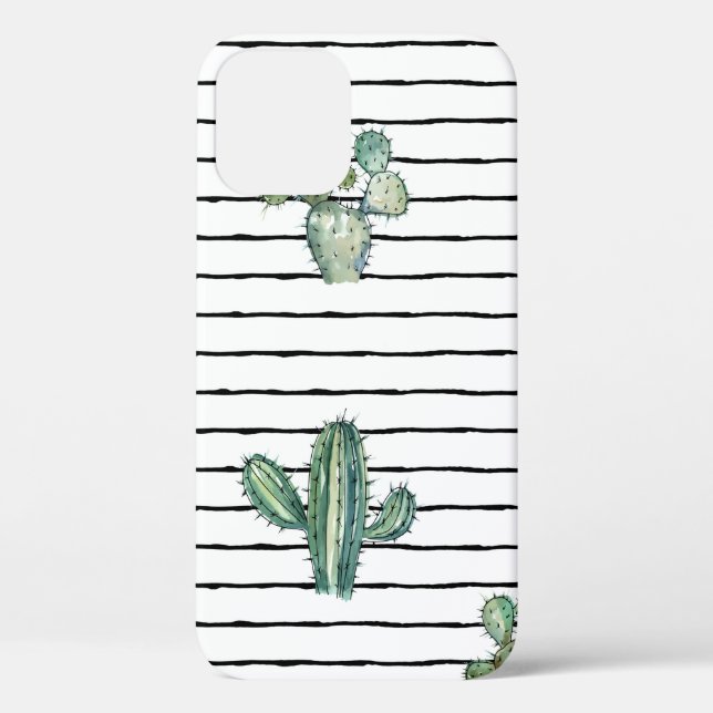 Watercolor cactus seamless pattern Case-Mate iPhone case (Back)