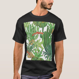 Watercolor Cactus: Seamless Pattern Painting T-Shirt