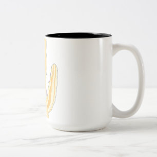 Watercolor Cactus with Starry Glow Two-Tone Coffee Mug