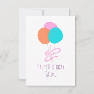 Watercolor Cake Pops Baker Birthday Card