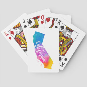 Watercolor California Playing Cards