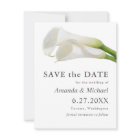Watercolor Calla Lilies Save the Date with Photo