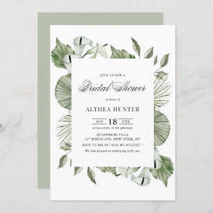 Watercolor Calla Lily and Greenery Bridal Shower Invitation