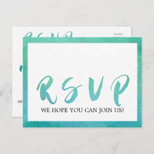 Watercolor Calligraphy Beach Menu Choice RSVP