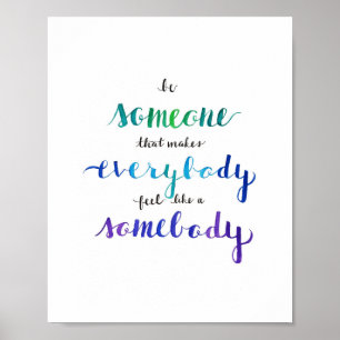 Watercolor Calligraphy Quote Poster