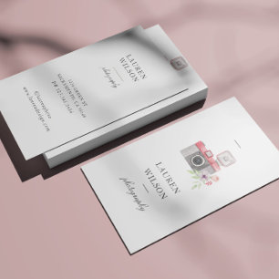 Watercolor Camera Photography Business Card