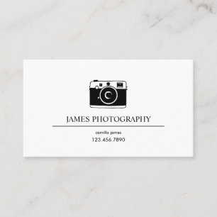 Watercolor Camera Photography Custom Name Business Card