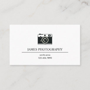 Watercolor Camera Photography Custom Name Business Card