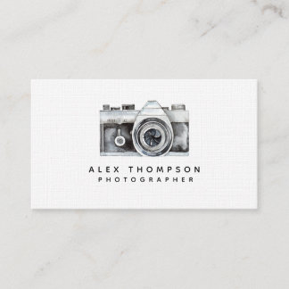 Watercolor Camera Professional Photographer Business Card