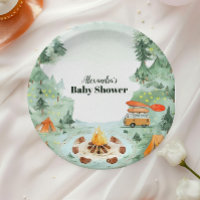 Watercolor Camping Baby Shower