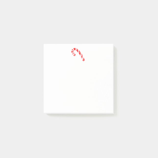 Watercolor Candy Cane Post-it Notes (Front)