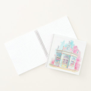 watercolor candy shop bullet journal notebook