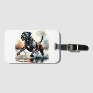 Watercolor Cane Corso dog Luggage Tag