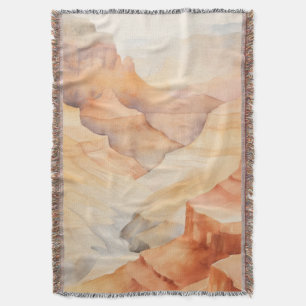 Watercolor Canyon Throw Blanket