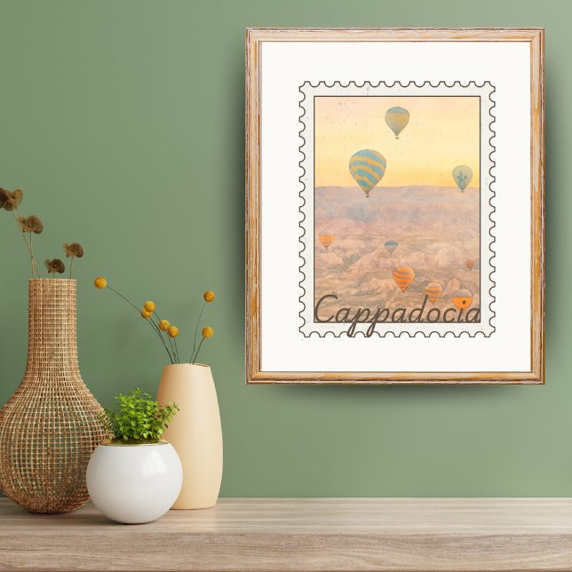 Watercolor Cappadocia Post Stamp Poster (Creator Uploaded)
