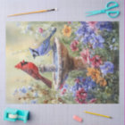 Watercolor Cardinal and Blue Jay Decoupage