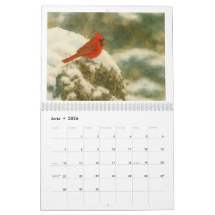 Watercolor Cardinals 2026 Calendar