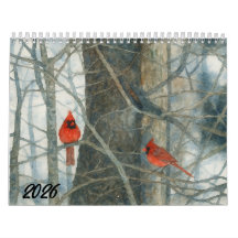 Watercolor Cardinals 2026