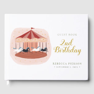 Watercolor Carousel  Guest Book