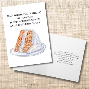 Watercolor Carrot Cake Father's Day Card
