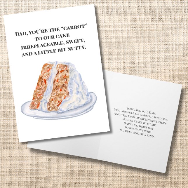 Watercolor Carrot Cake Father's Day Card (Creator Uploaded)