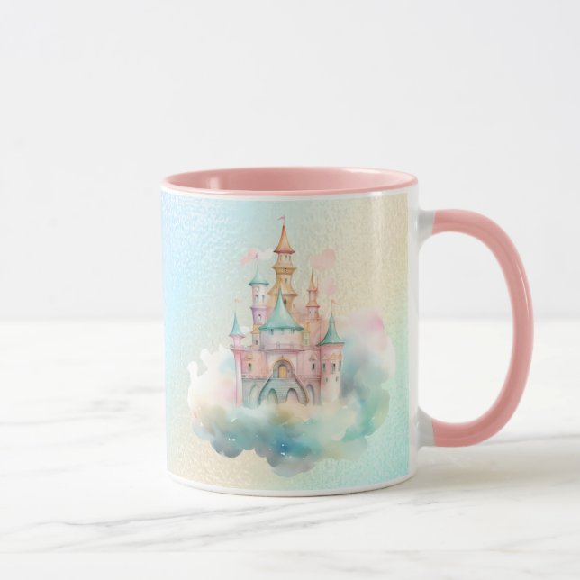 Watercolor Castle Rainbow Mug (Right)