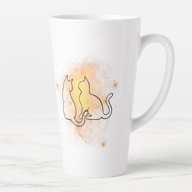 Watercolor Cat Mug (Right)