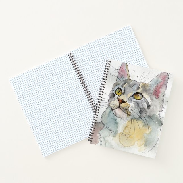 Watercolor Cat Notebook (Inside)