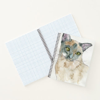 Watercolor Cat Notebook