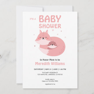 Watercolor Cat Purr-fect Baby Shower Invitation