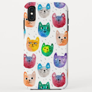 Watercolor cats and friends iPhone XS max case