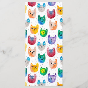 Watercolor cats and friends menu