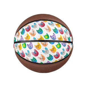 Watercolor cats and friends mini basketball