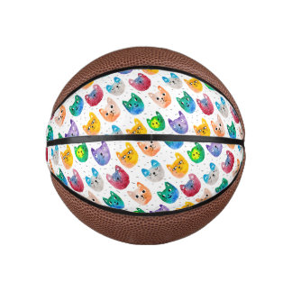 Watercolor cats and friends mini basketball