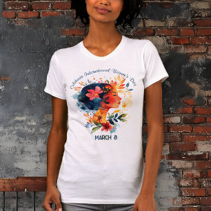 Watercolor Celebrate International Women's Day T-Shirt