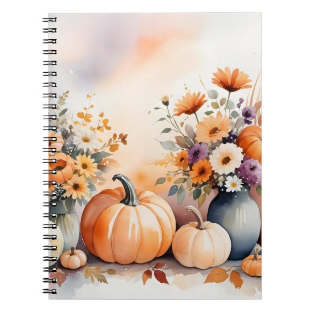 Watercolor celebrating fall notebook (Front)