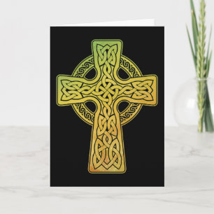 Watercolor Celtic Cross Card