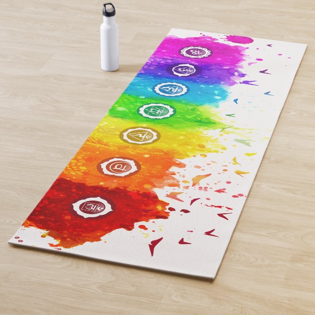Watercolor Chakras Yoga Mat - 10 (In Situ)