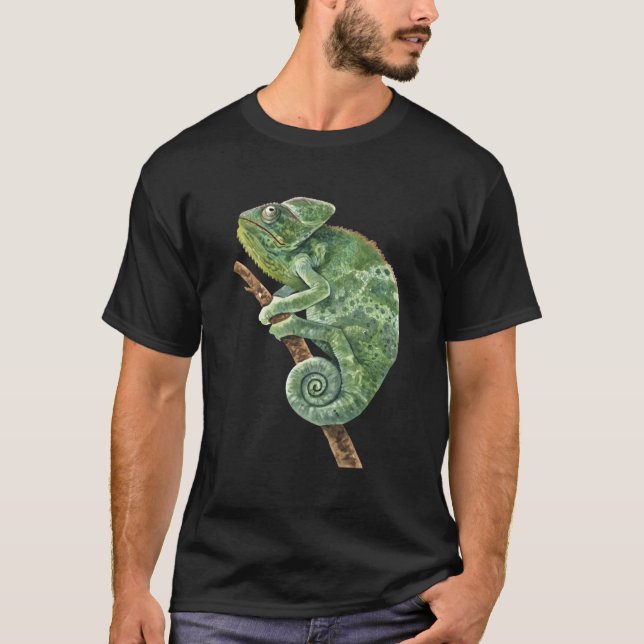 Watercolor Chameleon T-Shirt (Front)