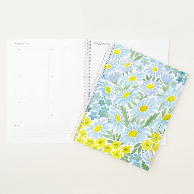 Watercolor, chamomile planner (Display)