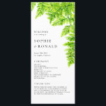 Watercolor Chartreuse Green Fern Leaves Wedding Program<br><div class="desc">Share the wedding details with your family and friends with these customisable wedding programs. It features watercolour chartreuse green fern leaves. Personalise by adding your details. These greenery wedding programs are perfect for any wedding theme or season.</div>